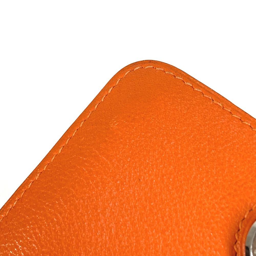 HERMES Serie Dogon logo Bifold card holder/pass case with key chain Card Case