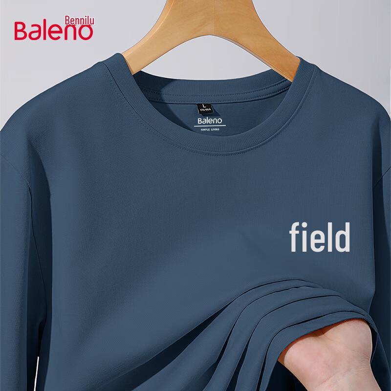 Baleno Men's Heavyweight Pure Cotton Long Sleeve T-Shirt
