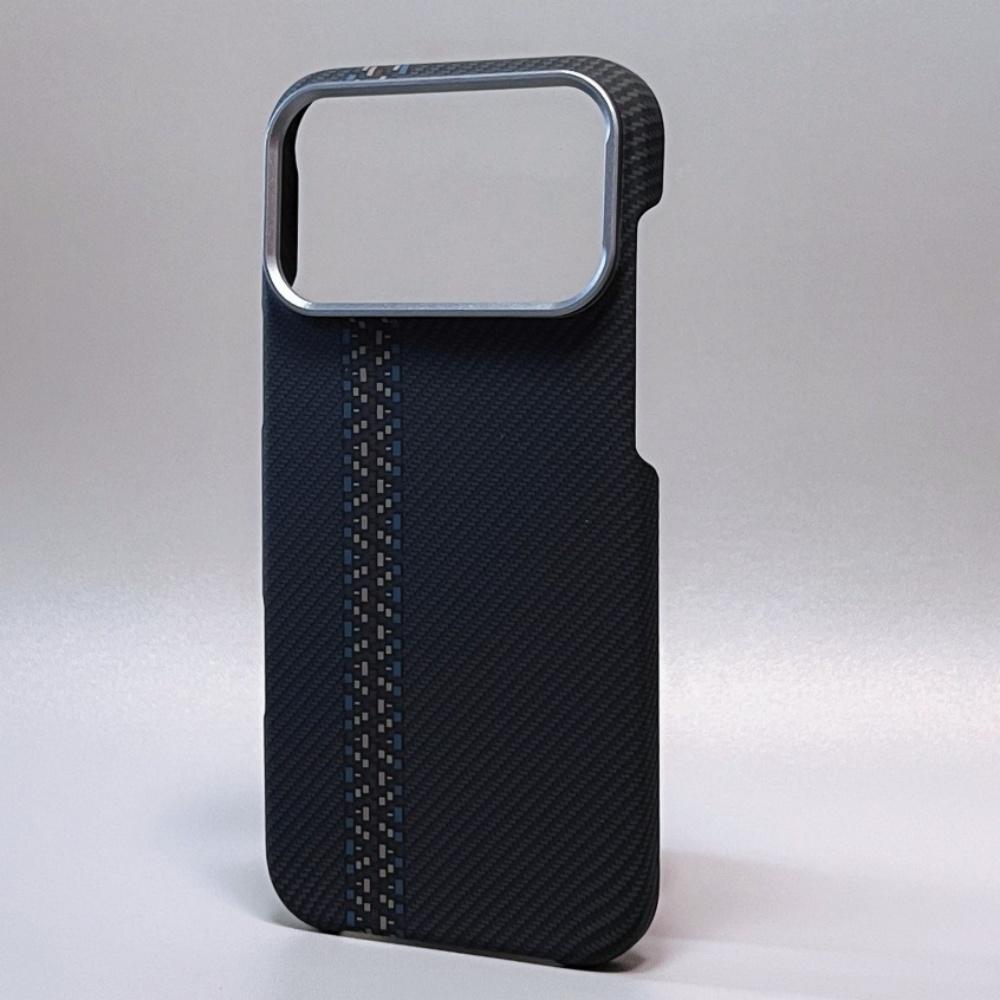For iPhone 17 16 15 14 Pro Max Plus Case Carbon Fiber for MagSafe Cover Magnetic Wireless Charge Hard Shell Camera Alloy Case