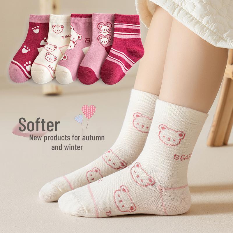 Autumn & Winter Cotton Socks for Kids 6-12 Years - Unisex Boys' & Girls' Collection
