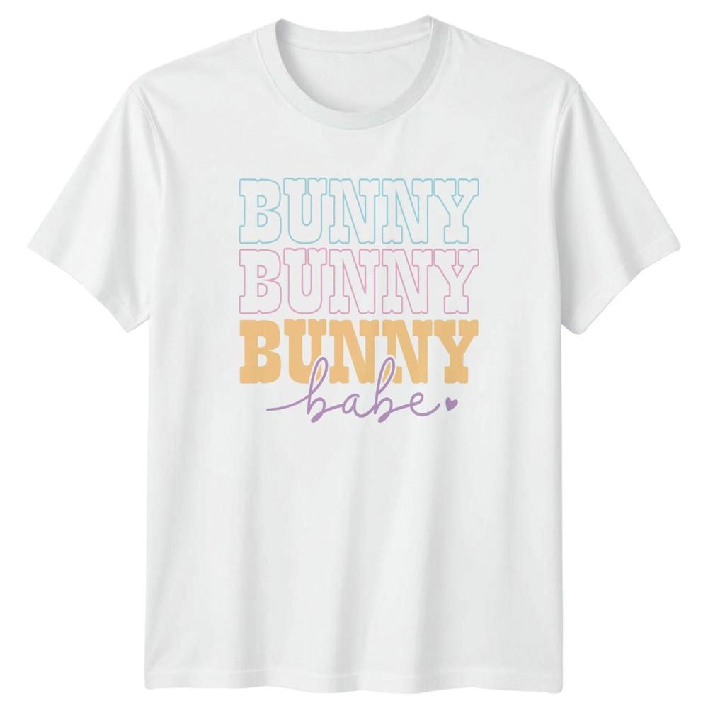 Bunny Bunny Bunny Babe Unisexs TShirt Pastel Aesthetic Easter Gift For Her S