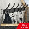 YUNJIEYA Black White Folding Robe Hooks Towel Hanger Nail Wall Rack Hooks Coat Clothes Holder for Bathroom Kitchen Accessories