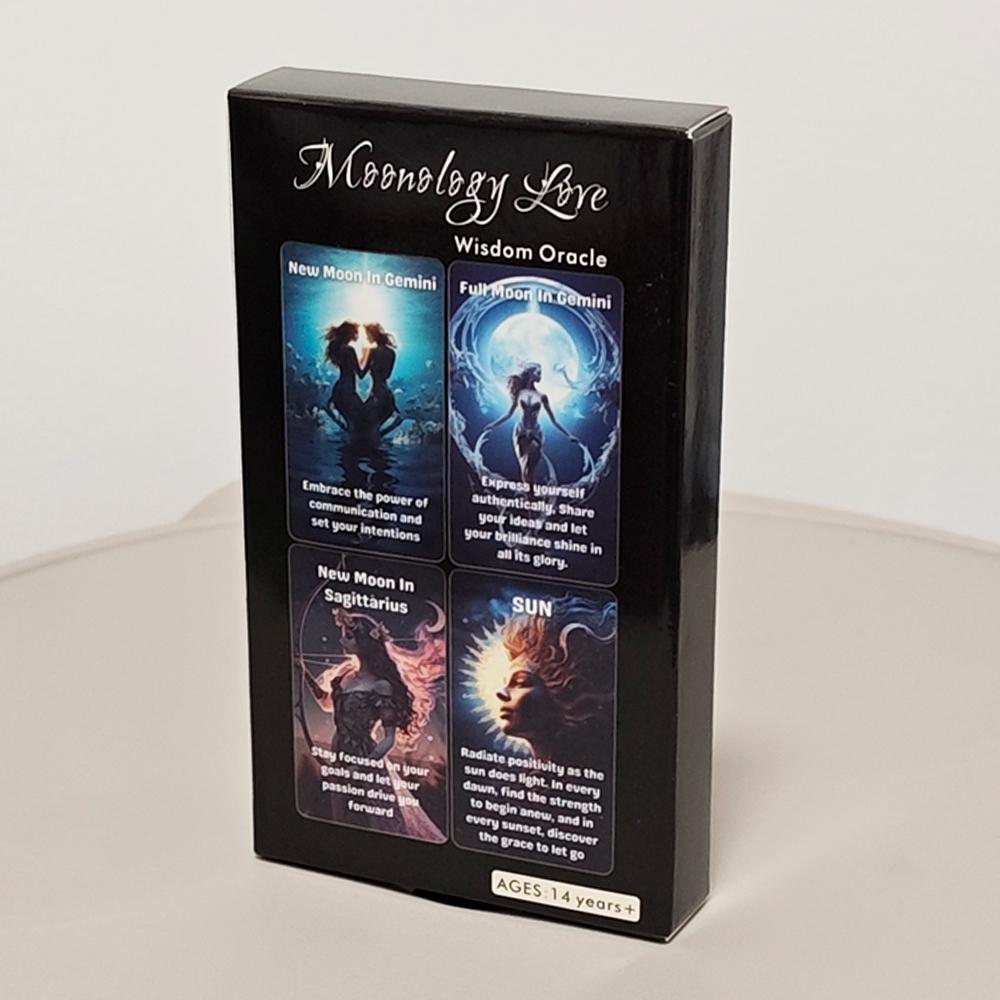 Moonology Wisdom Oracle Lunar Energy Deck 10.3*6cm for Love and Inspiration | Spiritual Healing Moon Messages 39 Pcs Cards