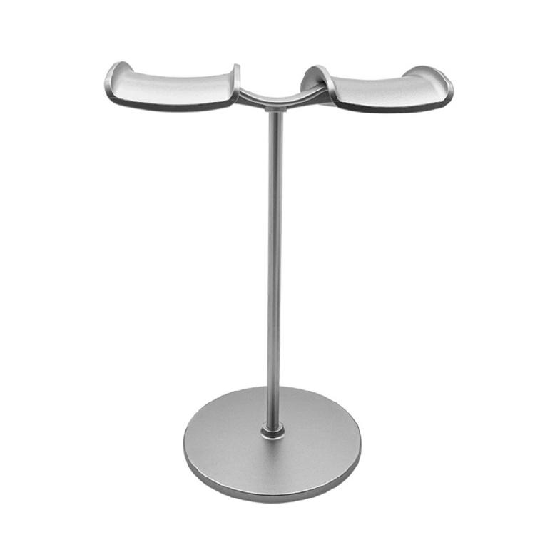 Versatilitys Aluminum Headphone Stands for Gaming Desk Detachable Double Mounts and NonSlip Base for Secure Placement