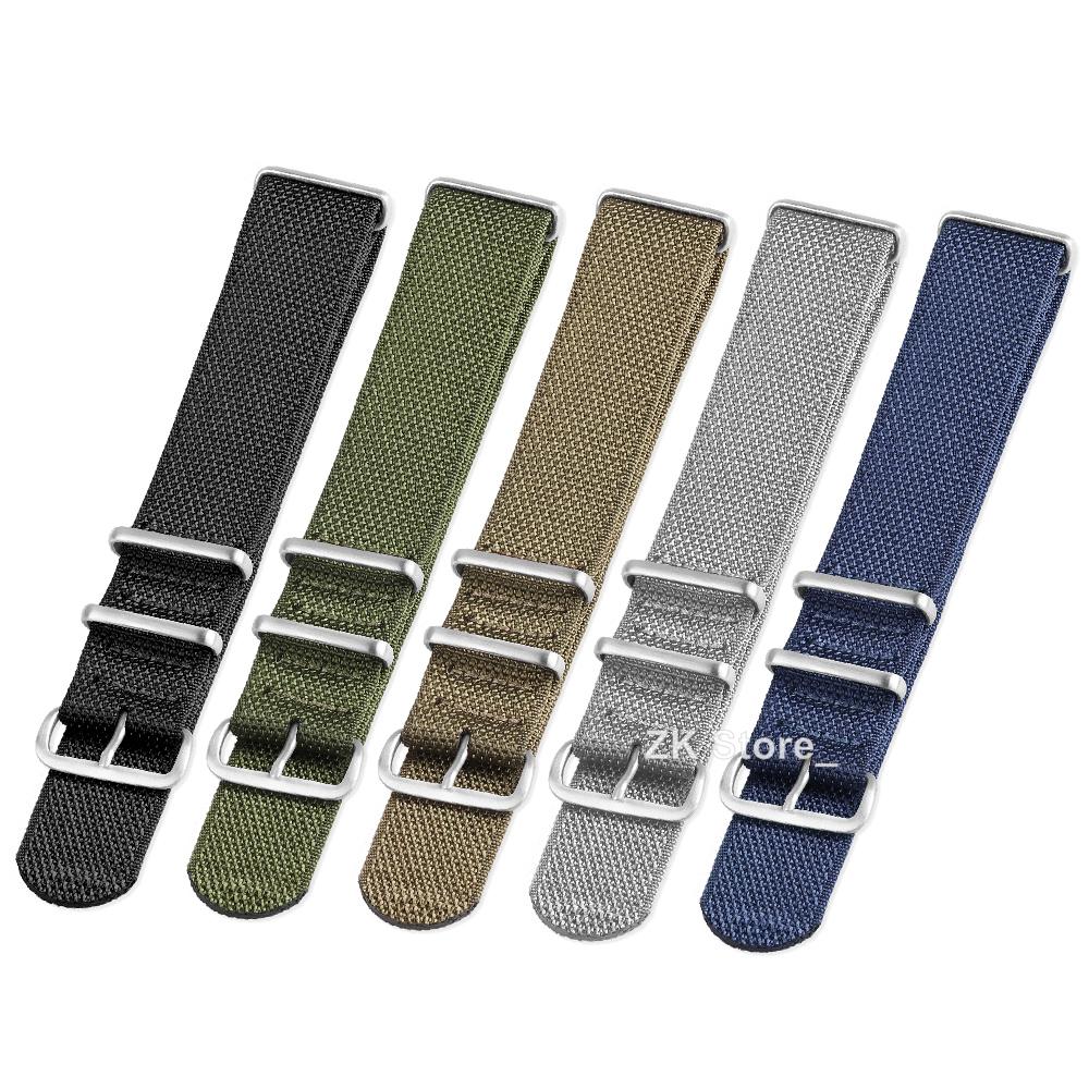 High Quality Ribbed Watch Band Nylon Strap 20mm 22mm for Military Ballistic Fabric Replacement Watchband Bracelet Accessories