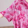 Elegant Women's Summer Dress Plus Size Casual Short Sleeve Vintage Loose Long Dress Summer Clothes