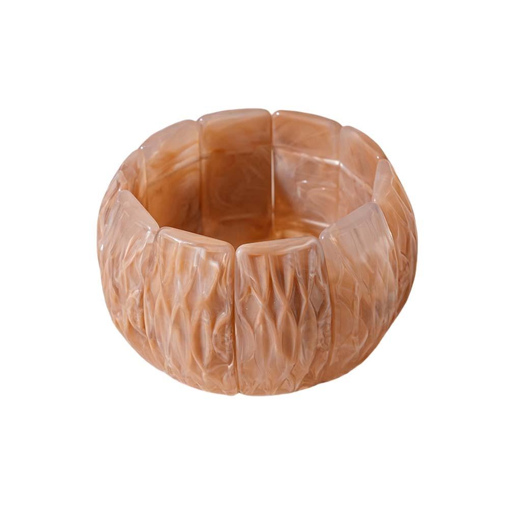Wide Rectangle Irregular Wide Bracelet Smudging Retro Hand Ring Creative Acrylic Bangle  Lady Girls