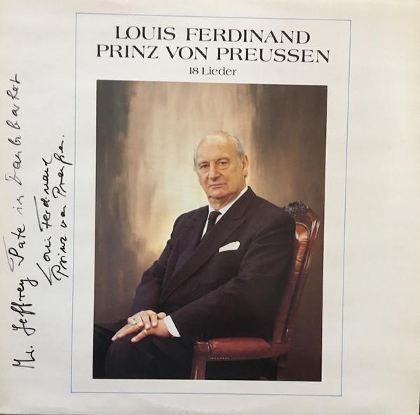 

LP Record LOUIS FERDINAND VON PREUEN EDDA 18 Lieder 6622851011 Not On Label Germany Classical Used