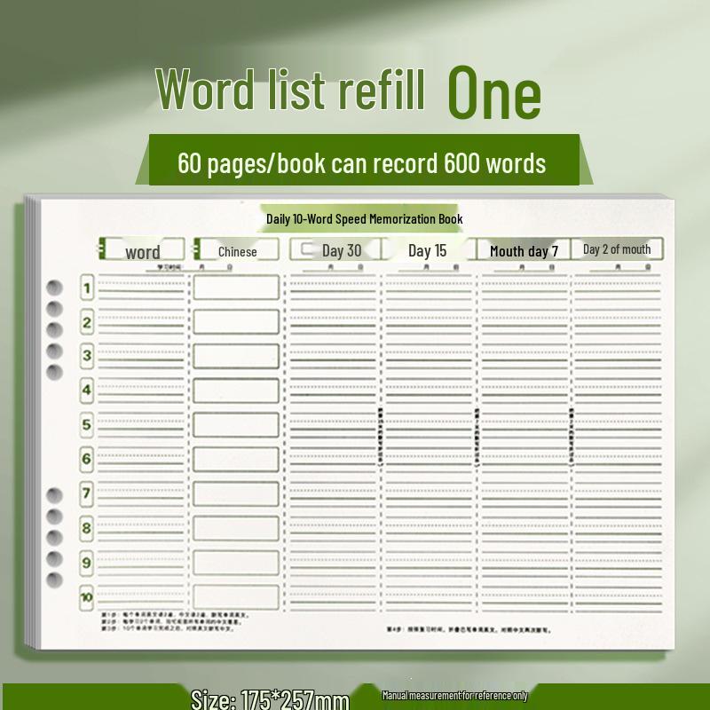 Junior High & Primary Students  Ebbinghaus Vocabulary & Dictation Speed Reading Book