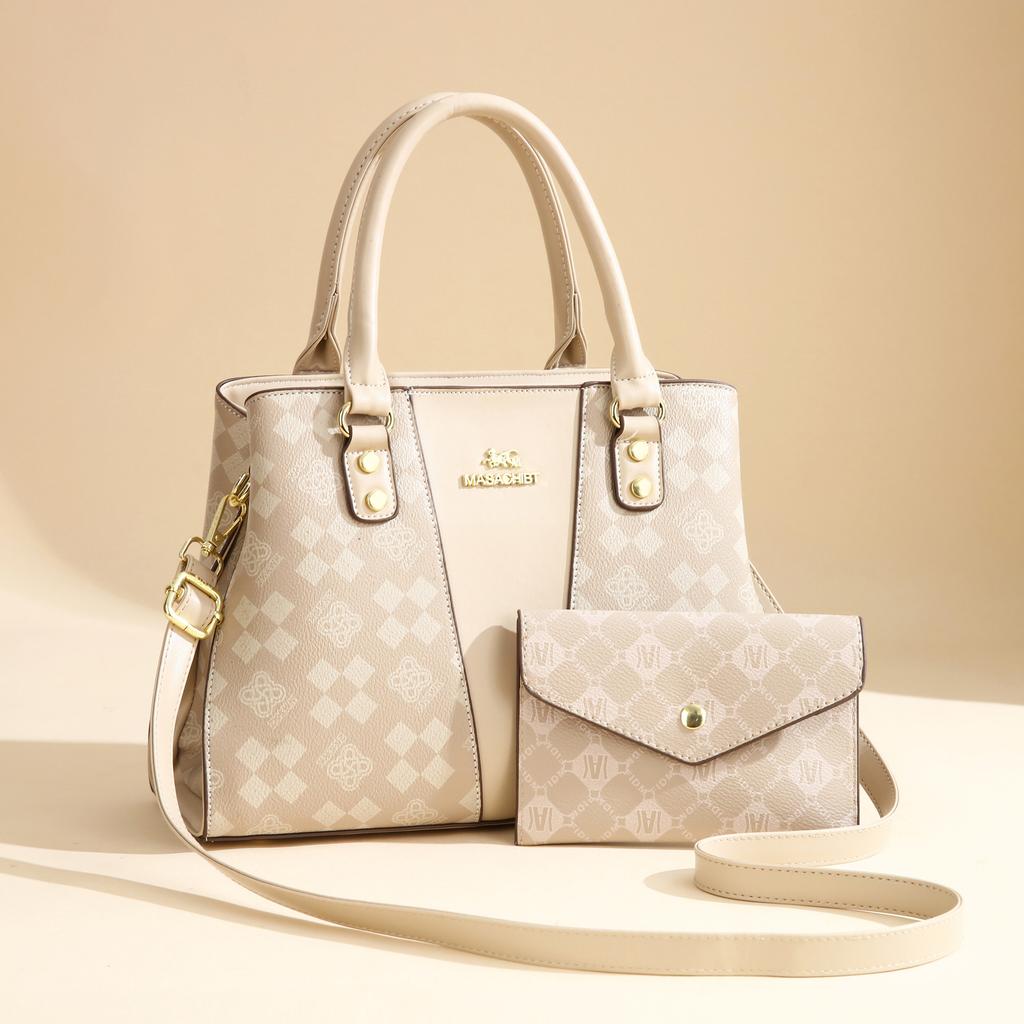 Pu women's bag portable 2025 niche women's bag large capacity shoulder messenger bag high sense tote bag women