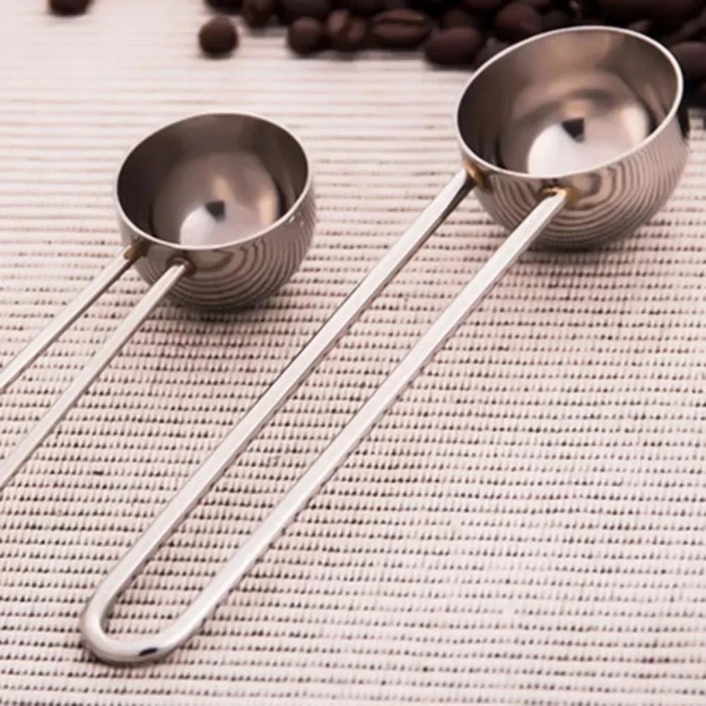 Stainless Steel Long Handled Coffee Spoon Tea Spice Measuring Scoop Longhandled Stirring Kitchen Tool Accessorie Coffee Maker