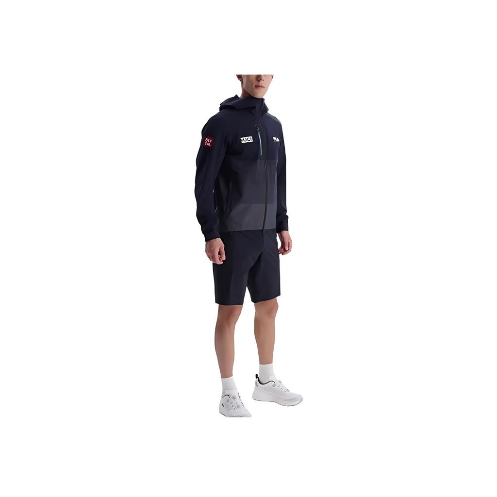 Fila Fahrradjacke Unifarben Bequem Mode Leicht Vielseitig Herrenjacke Tiefblau A11M528701F-DB