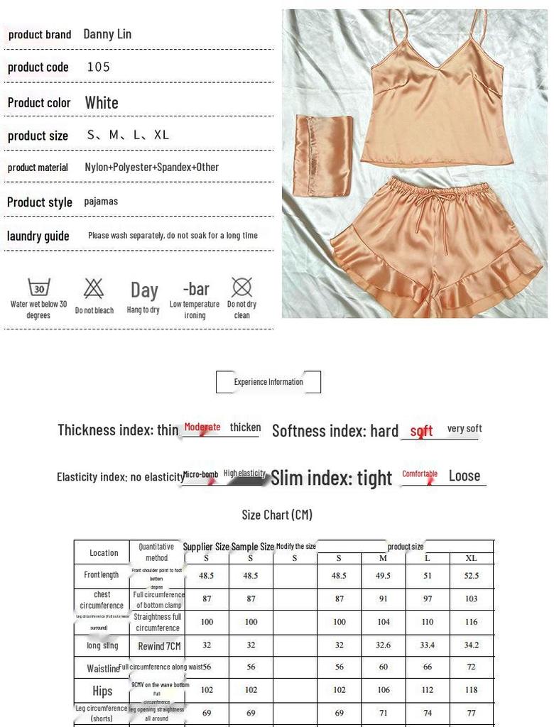 Set de pijamale din 3 piese pentru femei, la modă, cu bretele subțiri, top scurt și pantaloni scurți