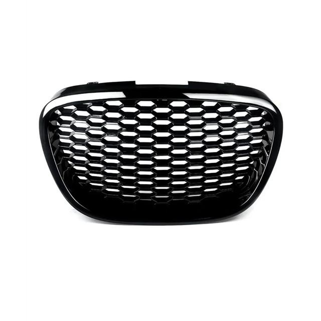 Kühlergrill für die Motorhaube des Seat Leon MK2 1P1 2006–2009, schwarzer Frontgrill aus Wabengewebe, ohne Emblem, Sport-Renngrill