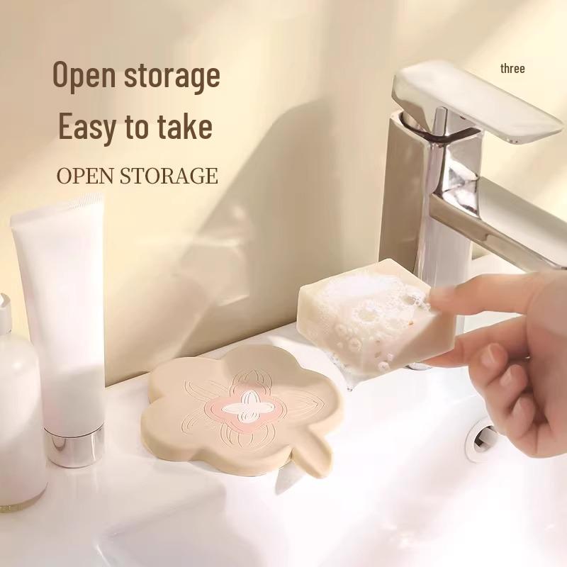 Silikonová miska na mýdlo s odkapávačem: Velká, špičková odkapávací mýdlenka pro koupelnové uskladnění