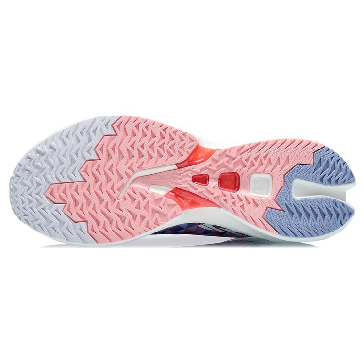 Li Ning Feidian Discovery Breathable And Resilient Low top Running Shoes Women's White Blue ARMR006-8