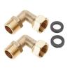2lots Compacts Brass Elbow Joint 90 Degree Bend Connector Water Pipe Fittings For Tub Faucet And Water Supply Line