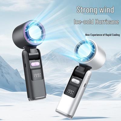 Portable High-Speed Neck Fan: Rechargeable Turbine with Ice Pack for Outdoor Cooling
