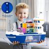 Kids Toys Car Simulation Track Transport Ship Toy with Lights&Music Ship Model Toy Car Parking Container Boys Toys for Kids Gift