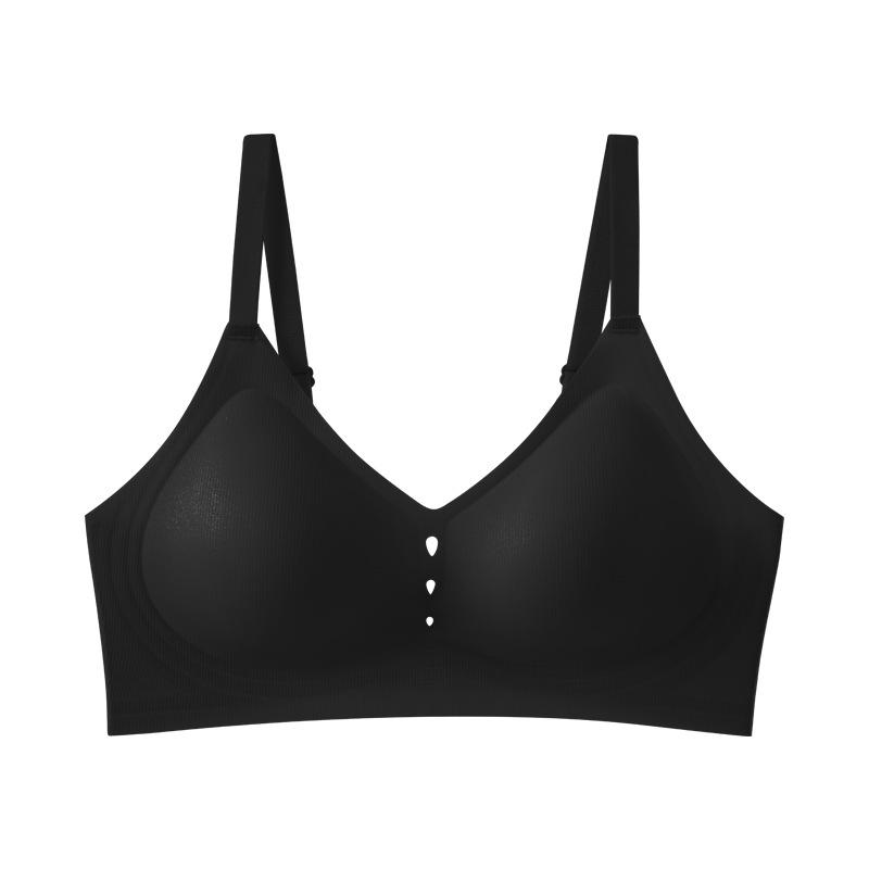 Comfortable Seamless Jelly Ice Silk Bra: Side Support, Anti-Sagging, Beautiful Back, Breathable Fit for Small Chests