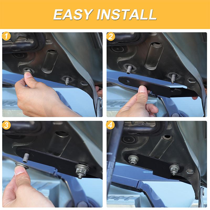 For Land Rover Defender 90 110 -2025 Carbon Steel Car Front Engine Cover Lamp Holder Bracket Accessories Car Modification