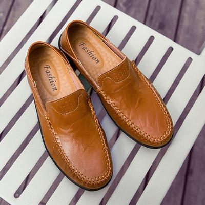 Wiosna Jesień Nowych Mężczyzna Buty Casual Sneakers Moda Solidne Skórzane Buty Formalne Biznes Sport Płaskie Okrągłe Toe Lekkie Oddychające