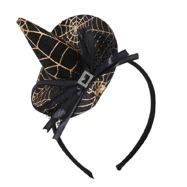 

Witch Hat Hairband Costume Accessories Soft Fabric Hairband For Family Gatherings Themed Parties And Photography Supply 1 золотий
