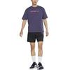 Jordan T Shirts Men's Purple Crew Neck Moderate Straight Fit CZ5182-573