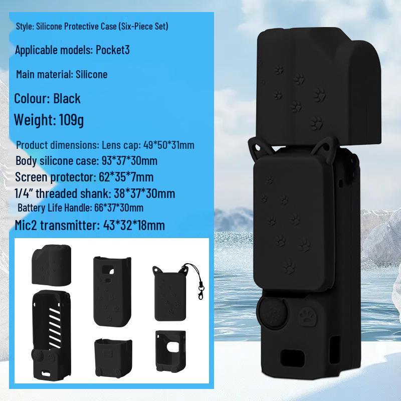DJI Osmo Pocket 3 Silikon Koruyucu Kılıf: Gimbal Kamera için Toz Geçirmez, Darbeye Dayanıklı Kılıf
