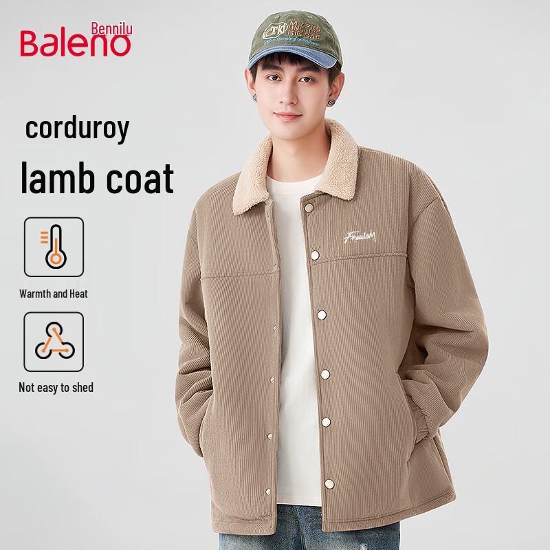 

Baleno Men s Retro Corduroy Sherpa Lined Jacket 2XL