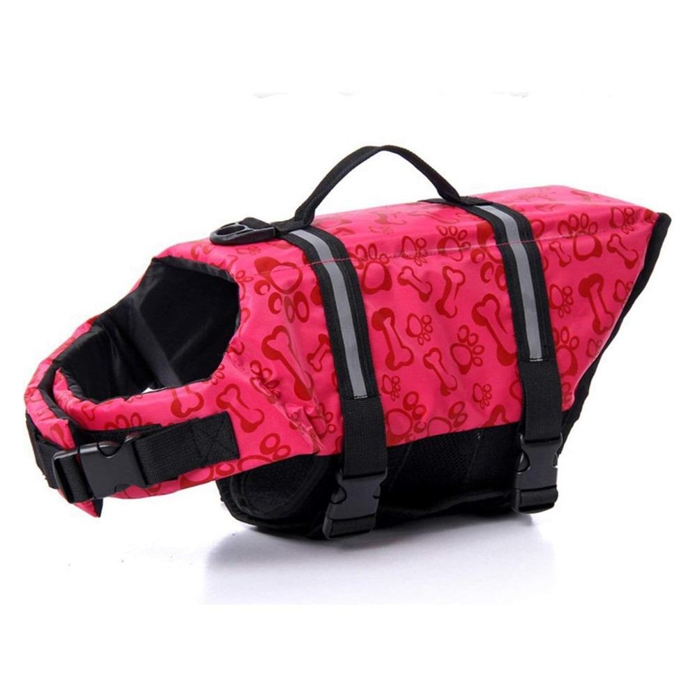 

Спасательный жилет для собак, спасательный жилет, защитный купальник со светоотражающими полосами/регулируемым ремнем для собак S розовый