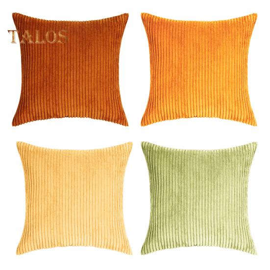 

4 шт. наволочка в полоску, однотонный цвет, пэчворк, скрытая молния, вельветовая наволочка для подушки, для спальни, гостиной, дивана, украшения для вечеринки 40cm A