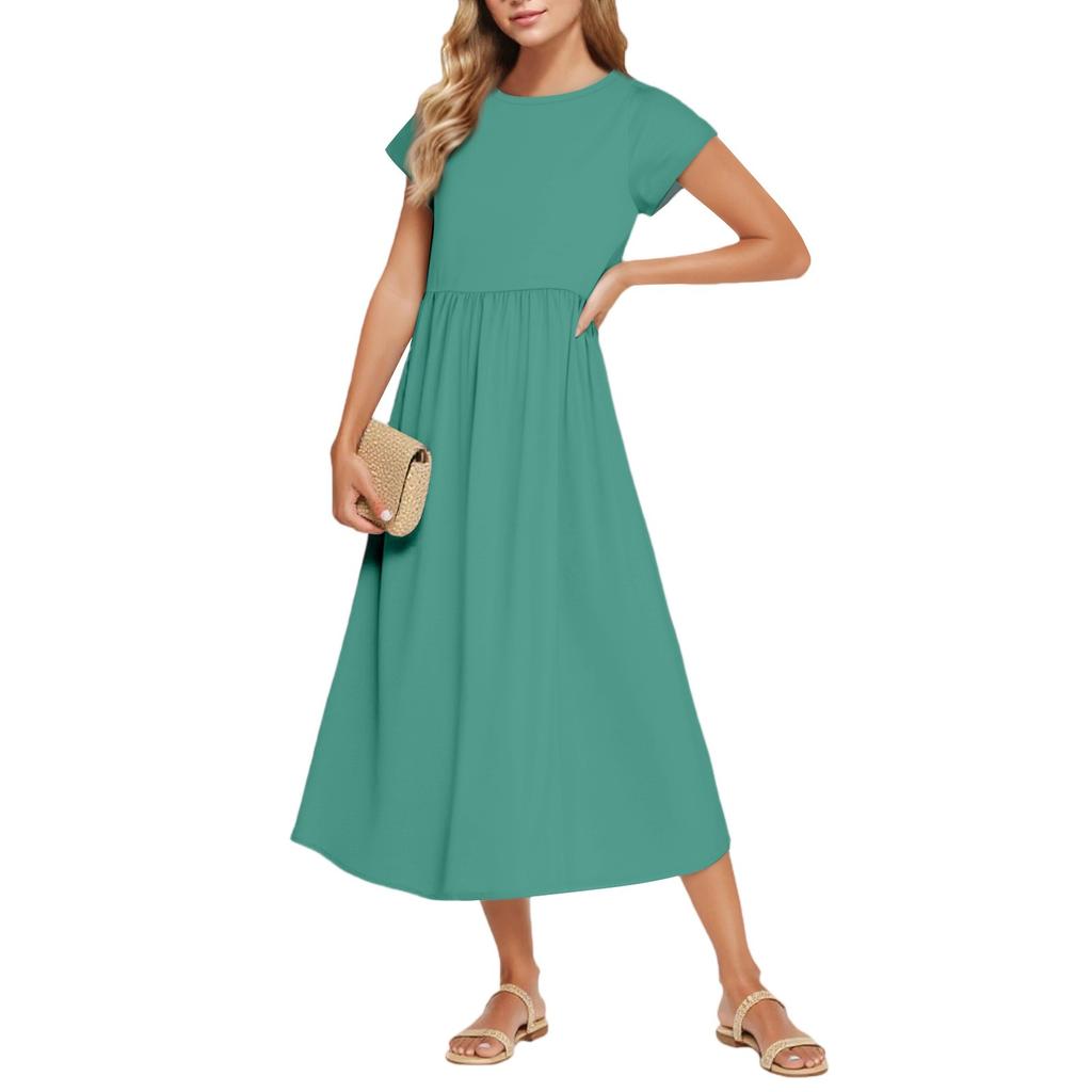 Women's Fashion Temperament Elegant Waisted Casual Dresses