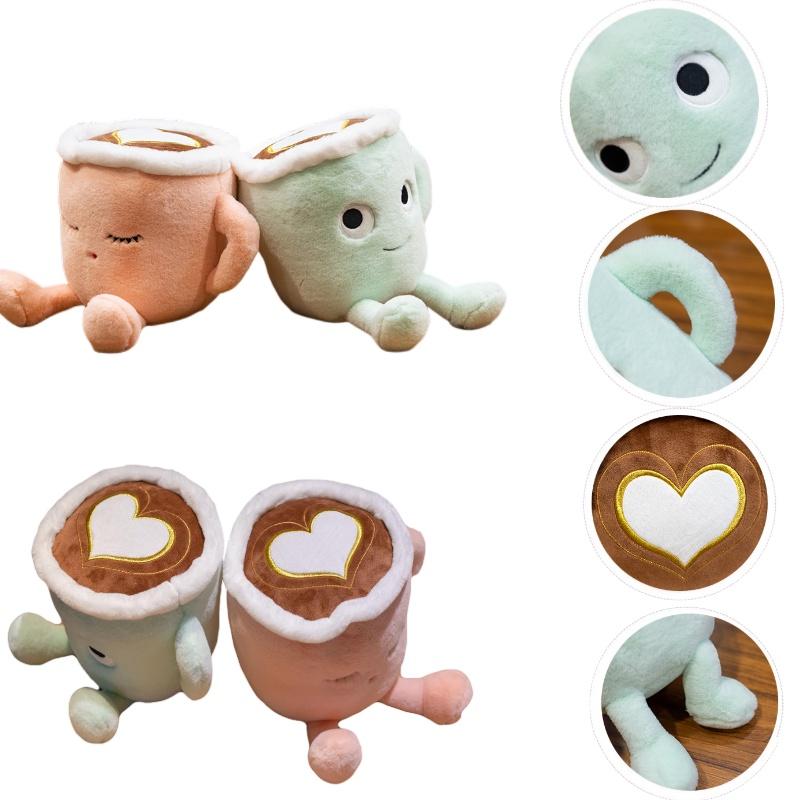 Cute And Comfy Matcha Latte Coffee Cup Plush Toy For Cozy Decor