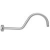 NPT1/2 Shower Arm Kit 17in WallMounted Brushed Shower Head Extension Rod Pipe Bathroom Accessory