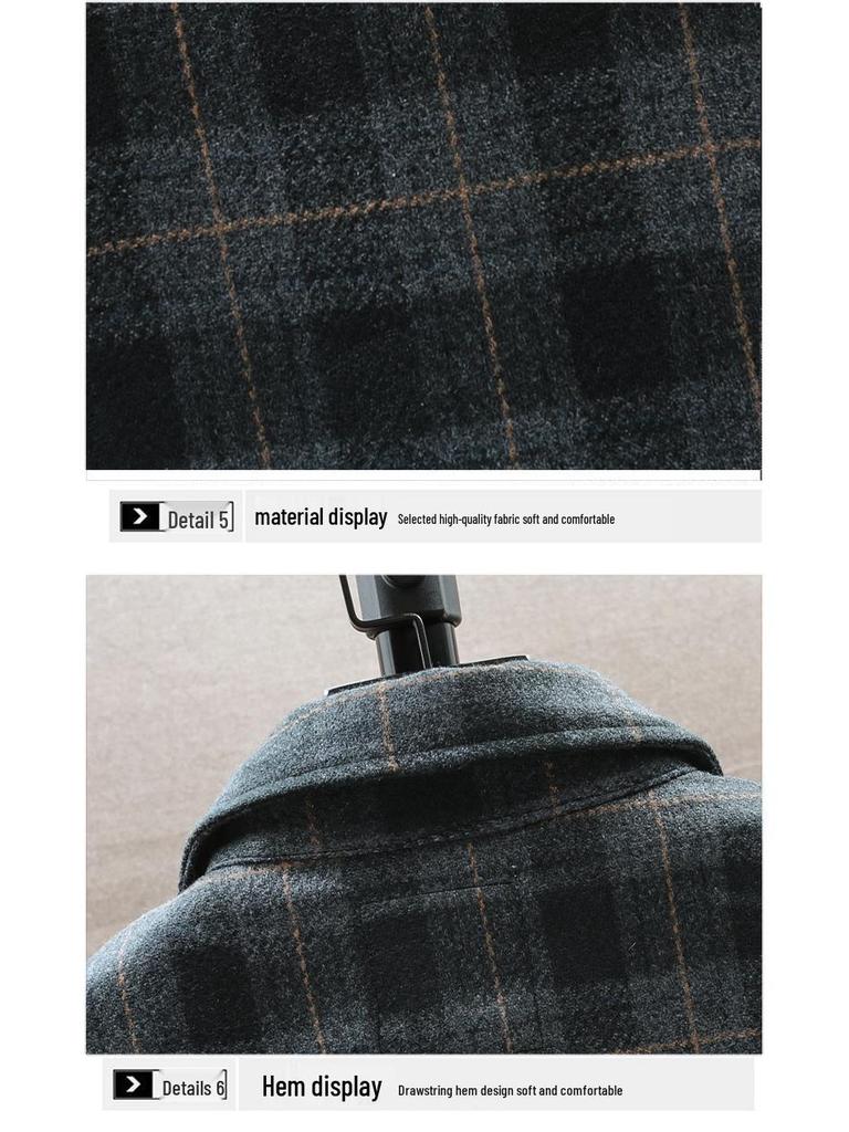 Trendy Plus Size Men's Casual Jacket - Loose Fit Spring/Autumn Versatile Workwear Top