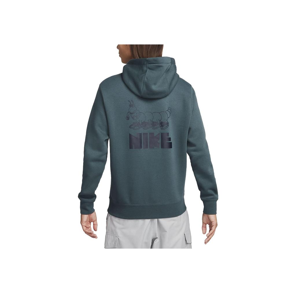 Nike Solid Color Embroidered Logo Hoodie Long Sleeve Men Hoodies Dark-Green HF4762-359