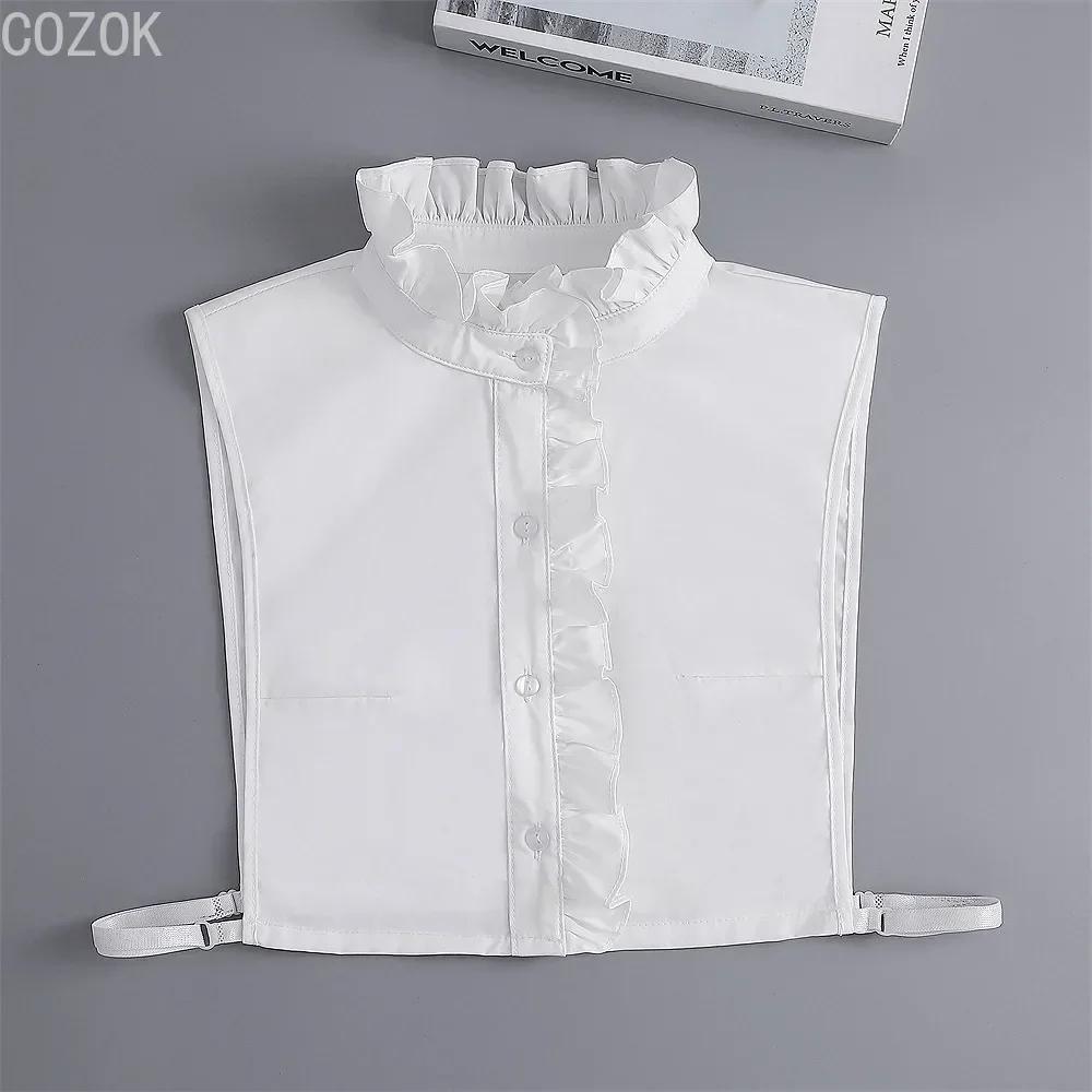 Girls Bowknots Lapel Shirt Detachable Collar Autumn Sweater Blouse Women Fake Collar Girls Removable Shirt Neck False Collar