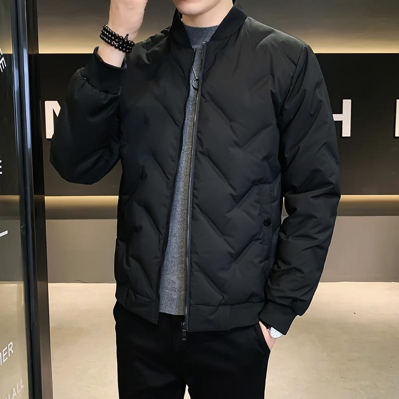 

Мужская белая пуховая куртка Woodpecker со стойкой воротником - Легкая, теплая повседневная зимняя верхняя одежда M (80-100 jin)