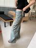 GAGD Women's Stylish Distressed Slim Straight Leg Jeans - "Improved Dirty Jeans" American Retro High Street Style