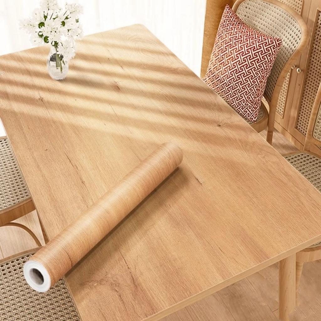 55cm Width Wood Grain PVC Wallpaper for Door Wardrobe Cupboard Table Furniture Waterproof Self Adhesive Stickers Home Decor Film