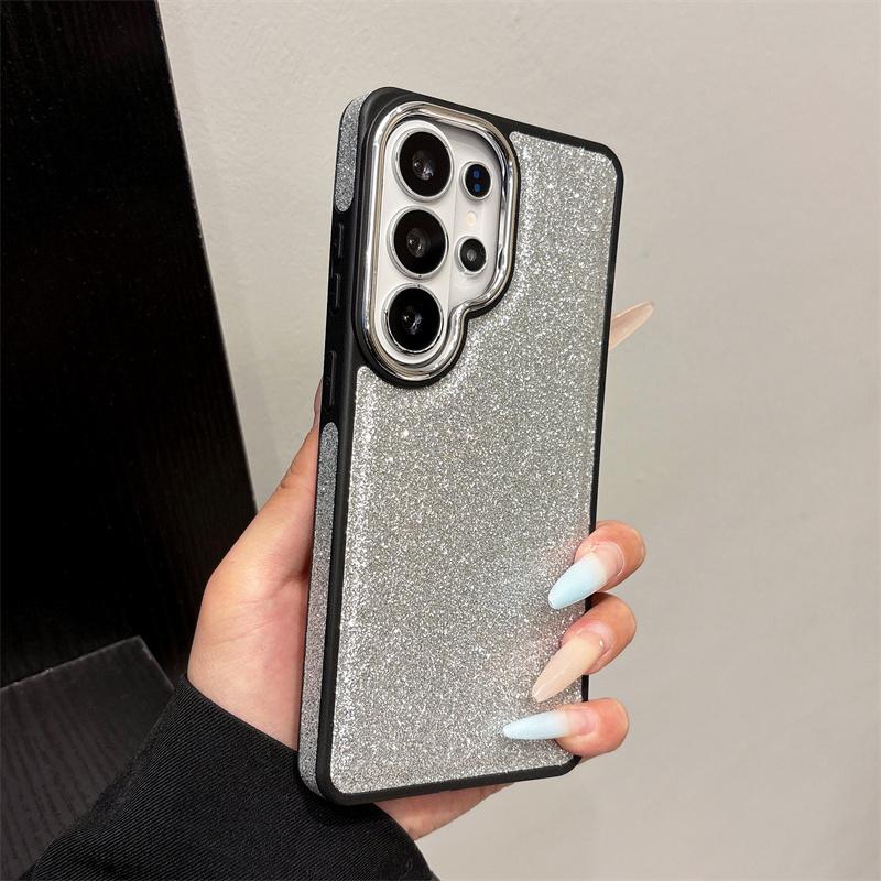 Luxury Glitter Bling Veneer TPU Leather Phone Case For Samsung Galaxy S26 S25 S24 S23 S22 Ultra Shockproof Soft Proteciton Cover