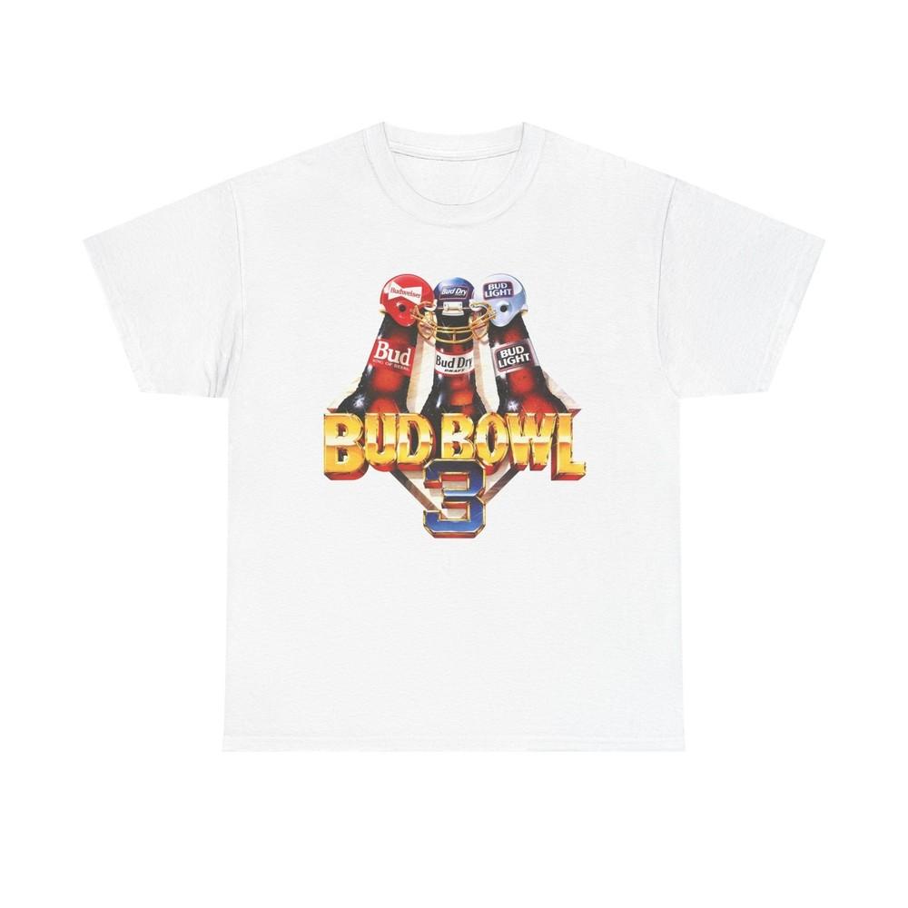 

Bud Bowl Vintage Beer Graphic T-Shirt Unisex Heavy Cotton Tee Gift NEW Unisex T-Shirt XXXXL