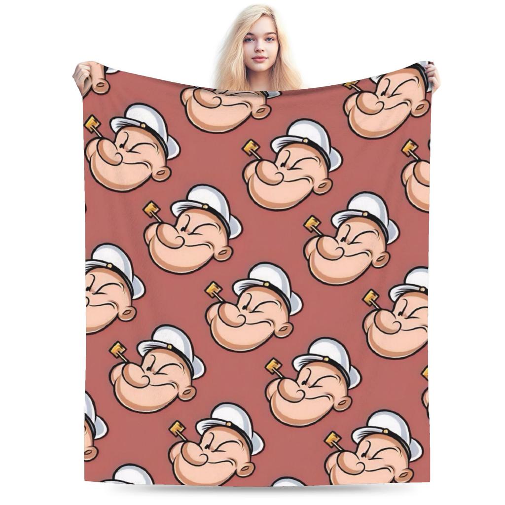 Popeye Blanket Fleece Relax Super Soft Throw Blankets for Home Quilt