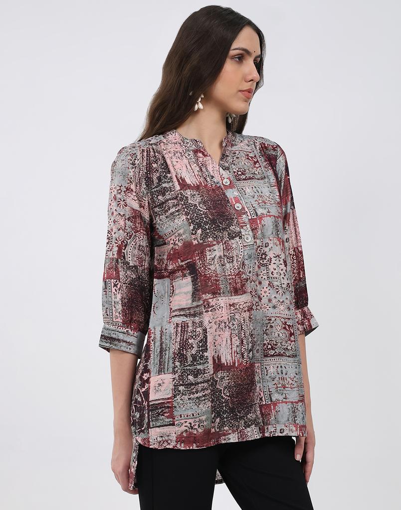 Monte Carlo Women's Round Neck 3/4 Sleeve Kurti