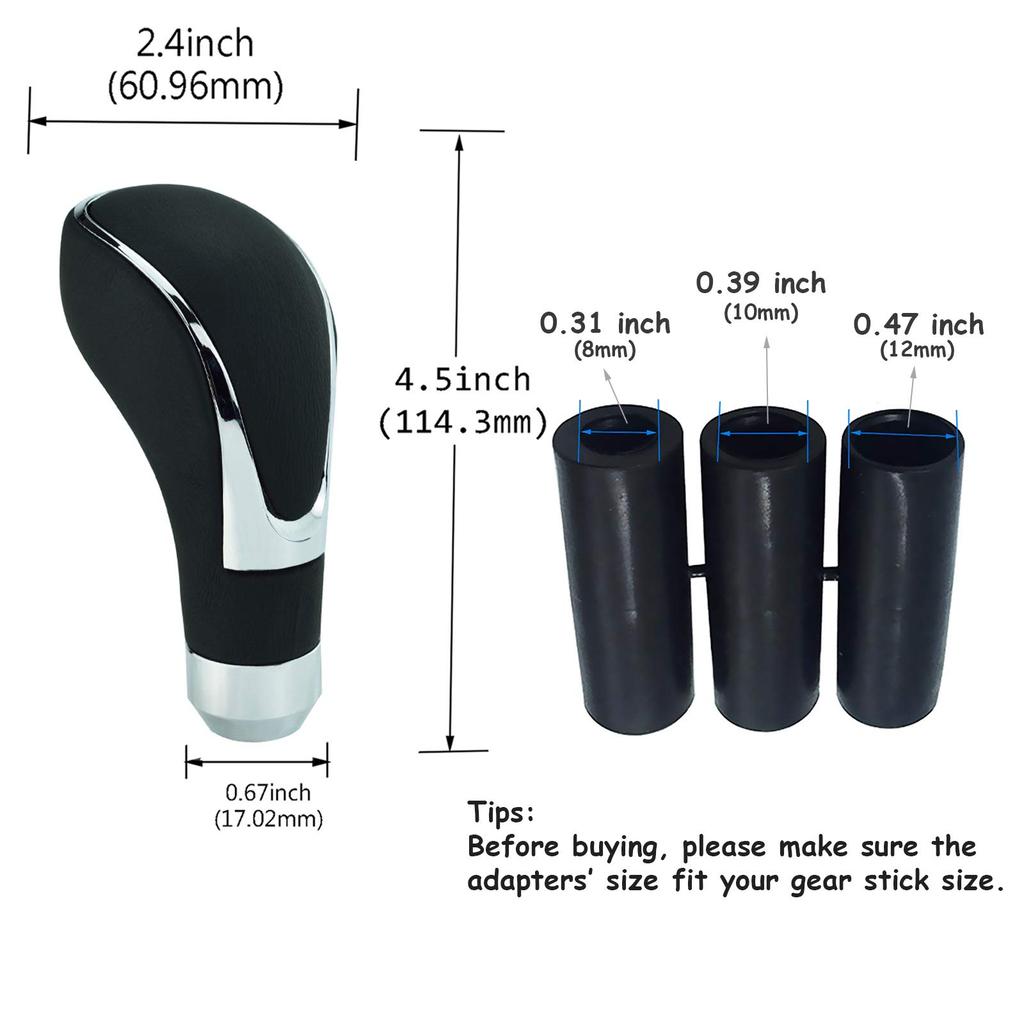 Abfer PU Shift Knob, MT Car Shift Knob, AT R Shape, Shifter Knob, General