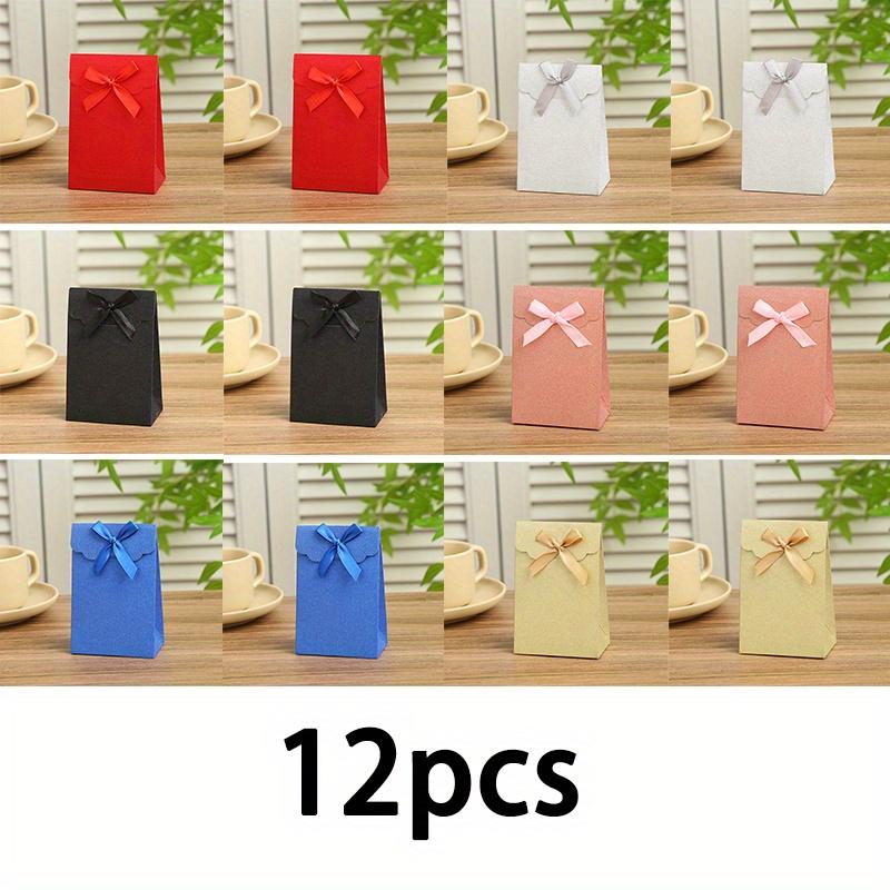 

12 шт. Флип-пакеты из белого картона, подарочные упаковочные пакеты в виде конфет, пакеты для упаковки десертов в форме банта, пакеты для конфет 12pcs