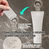 Space Saving Rotating Clip With Suction Base Water Resistant Bathroom Organizers Secure Grips Household Storage Solution
