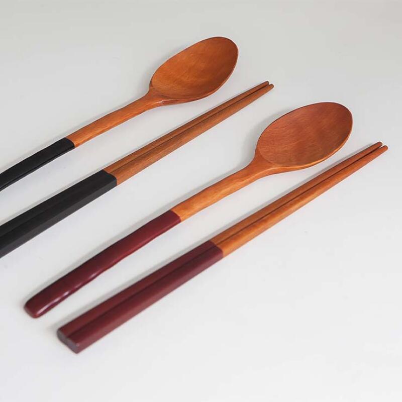 Nicott Wood Two-Tone Cutlery Set