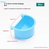 Semicircular Hanging Bird Feeder Cups - Cage Mounted Plastic Food & Water Bowls for Parrots, Budgies & All Bird Species